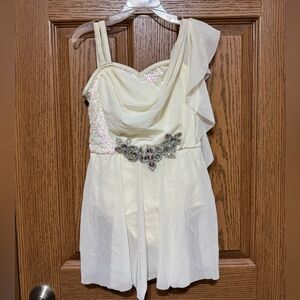 Weissman Cream and Silver Kids Dance Costume